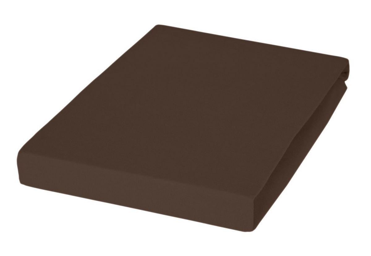 TOPPER-SPANNBETTTUCH Jersey  - Dunkelbraun, Basics, Textil (100/200/10cm) - Janine