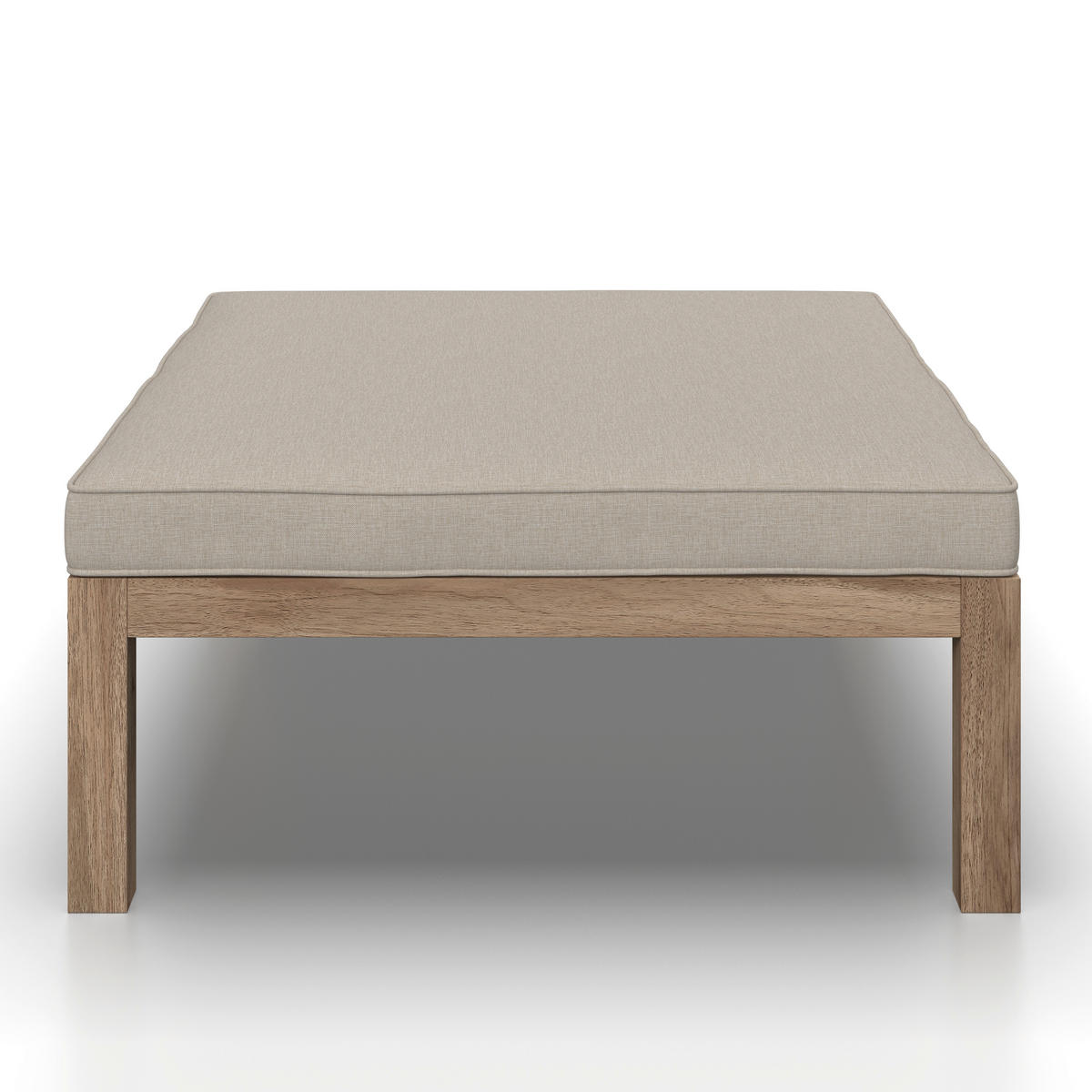 BAŠTENSKA GARNITURA  - boja akacije/krem, Moderno, drvo/tekstil (250/250cm) - Bessagi Garden