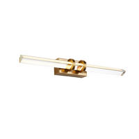 WANDLEUCHTE Parma 46,5/8,5/5,5 cm  - Klar/Messingfarben, Design, Glas/Metall (46,5/8,5/5,5cm)