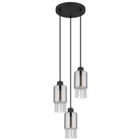 LAMPĂ SUSPENDATĂ 25/120 cm  - străveziu/negru, Konventionell, plastic/sticlă (25/120cm) - Globo