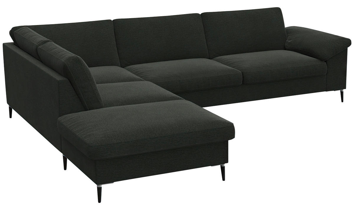 Freisteller von Livetastic ECKSOFA Waldgrün Chenille, Webstoff, Flachgewebe.
