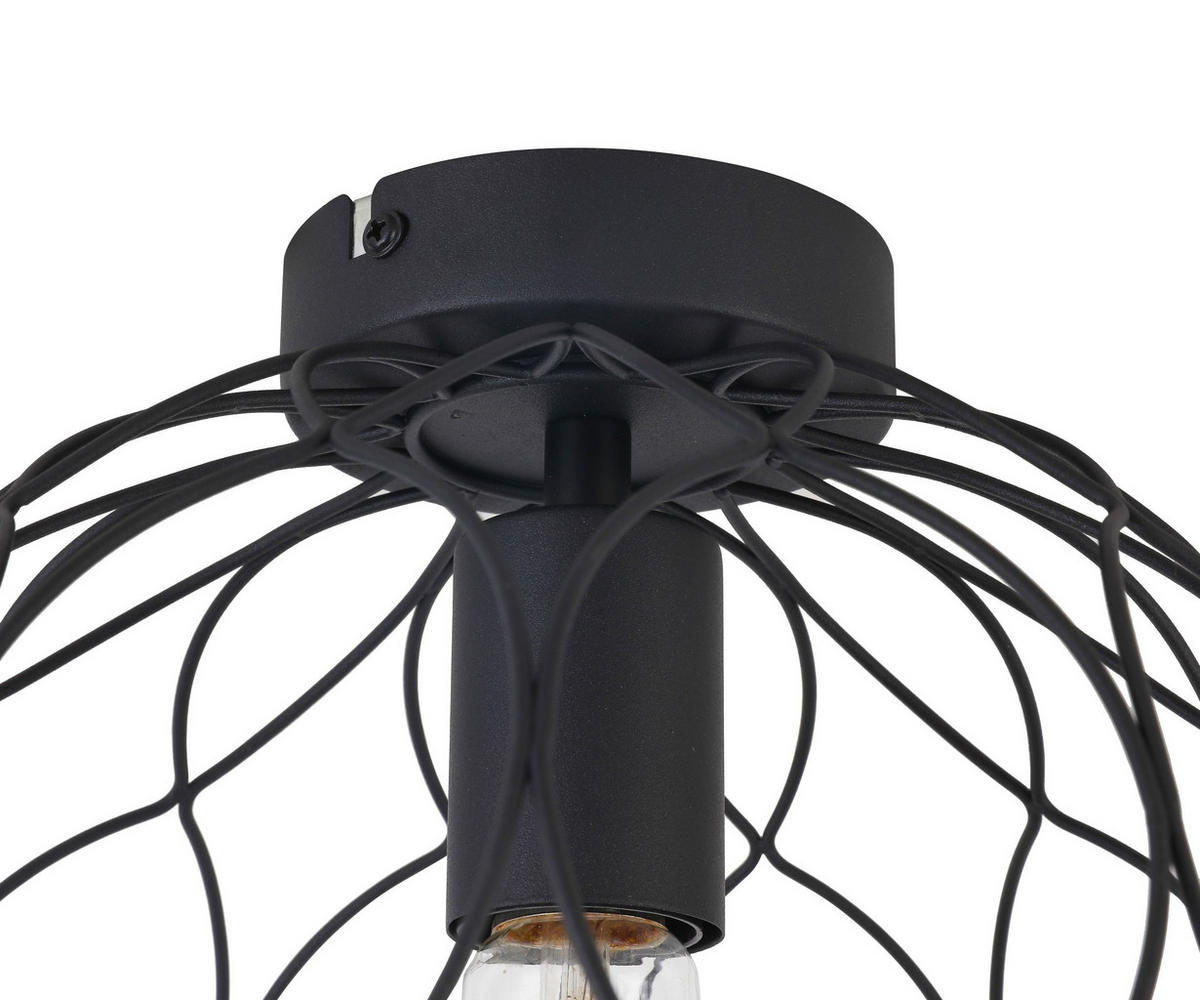 DECKENLEUCHTE 30/29 cm   - Schwarz, Trend, Metall (30/29cm) - Marama