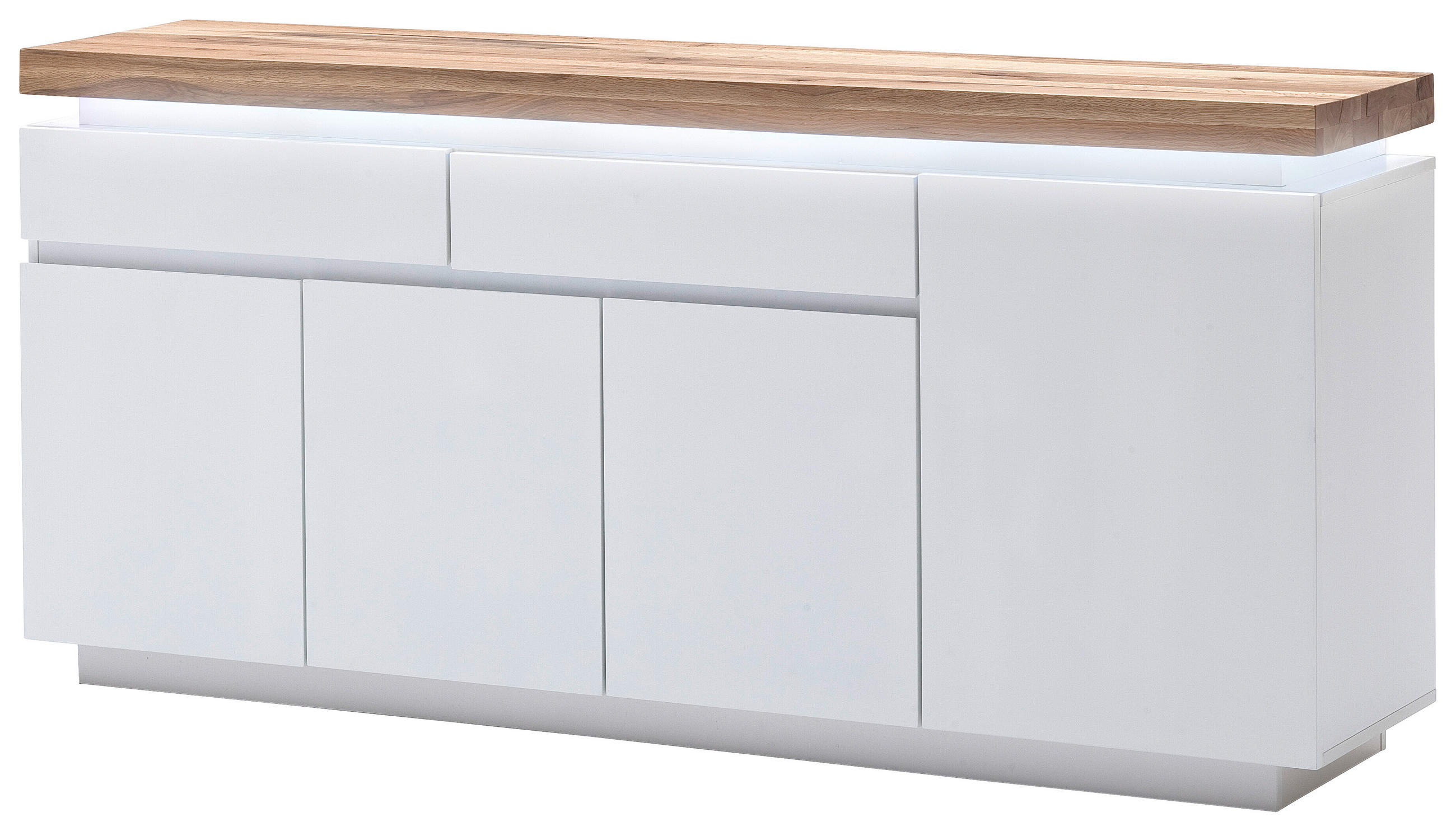 KOMMODE Romina  in 175/81/40 cm  - Eichefarben/Weiß, Design, Holz/Holzwerkstoff (175/81/40cm)