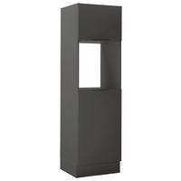 GERÄTEUMBAUSCHRANK 60/211/57 cm  in Graphitfarben  - Schwarz/Graphitfarben, Basics, Holzwerkstoff/Metall (60/211/57cm) - Carryhome