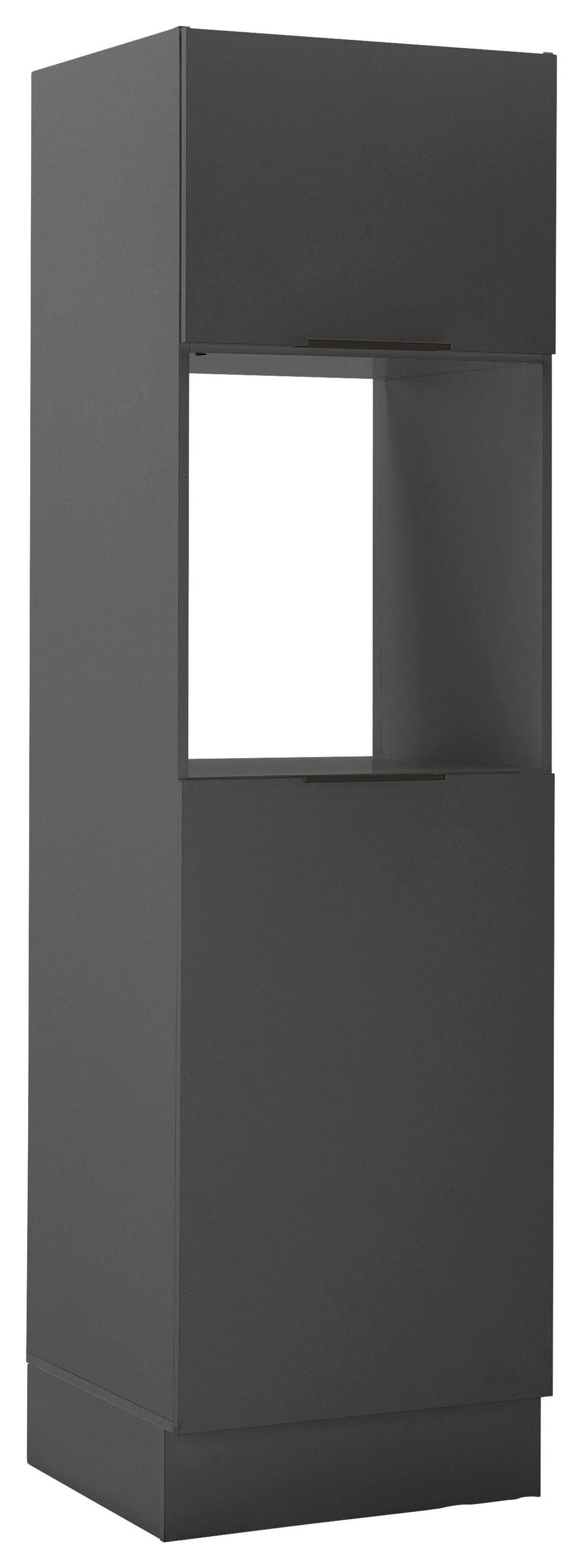 GERÄTEUMBAUSCHRANK 60/211/57 cm  in Graphitfarben  - Schwarz/Graphitfarben, Basics, Holzwerkstoff/Metall (60/211/57cm) - Carryhome