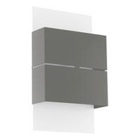 VONKAJŠIE NÁSTENNÉ SVIETIDLO, 15 cm - biela/antracitová, Design, kov (15cm) - Eglo