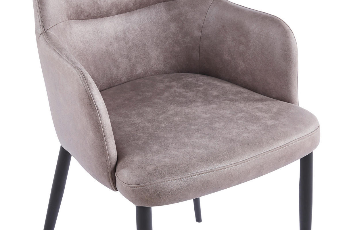 SADA ŽIDLÍ S PODRUČKAMI 2 kusy - šedá/černá, Moderní, kov/textil (55/88/64cm) - MID.YOU