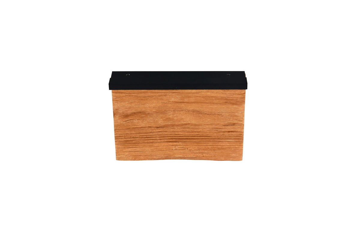 LED-WANDLEUCHTE KALEA 20/7,5/15 cm   - Schwarz/Kieferfarben, Natur, Holz/Metall (20/7,5/15cm) - Trio Leuchten