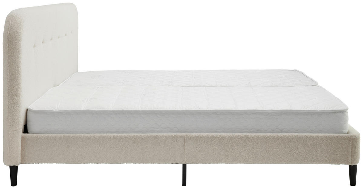 ČALÚNENÁ POSTEĽ, 180/200 cm, biela - čierna/biela, Modern, drevo/plast (180/200cm) - Livetastic
