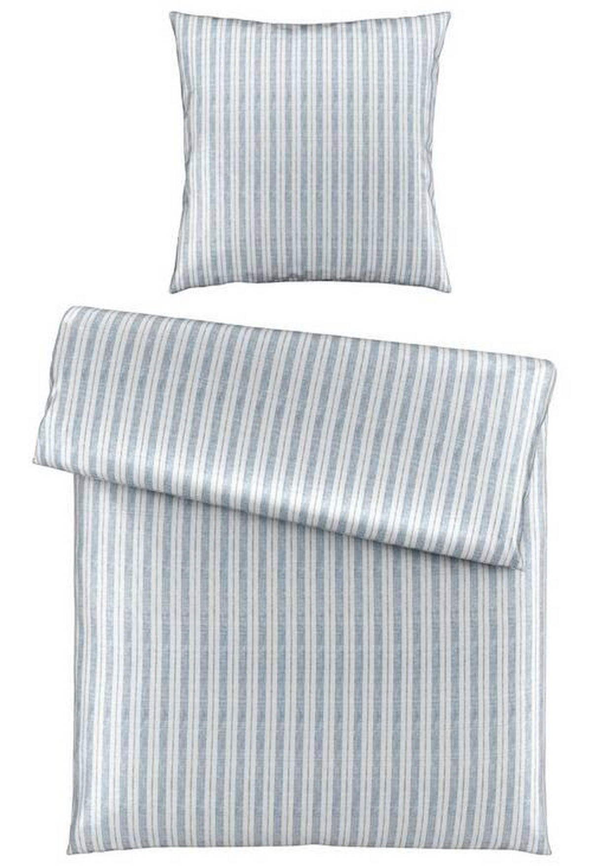 BETTWÄSCHE Indigo Satin 135/200 cm  - Grau, KONVENTIONELL, Textil (135/200cm) - Novel