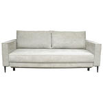 SCHLAFSOFA Cord Naturfarben  inkl. Rückenkissen, Bettkasten, Schlaffunktion, Rücken echt, Liegefläche im Originalstoff  - Schwarz/Naturfarben, KONVENTIONELL, Textil/Metall (222/93/98cm) - Carryhome