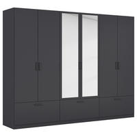 KLEIDERSCHRANK in Grau  - Grau, Basics, Holzwerkstoff/Metall (271/210/54cm) - Boxxx
