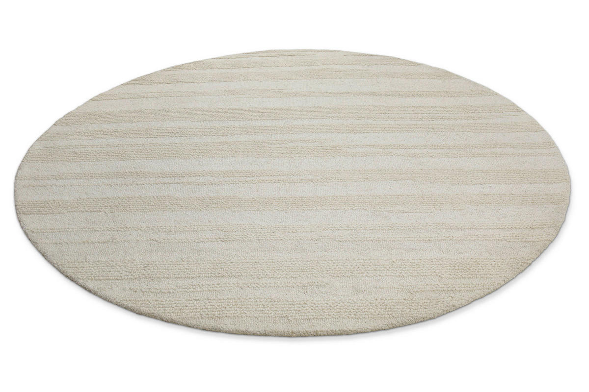 WEBTEPPICH Wohnzimmer 180 cm Hamptons Twentyseven Creme rund  - Creme, Design, Textil (180cm) - WECON HOME