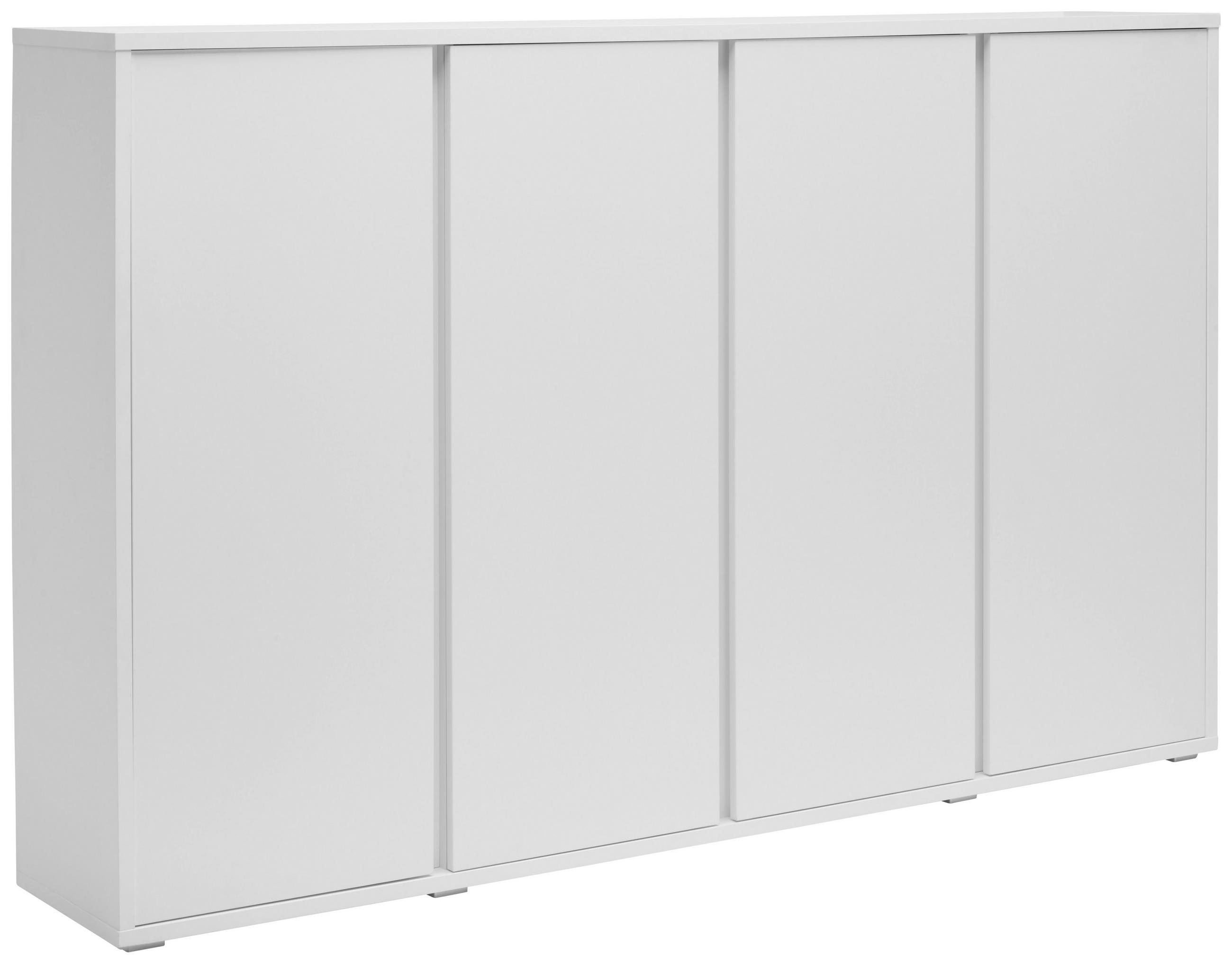 SCHUHSCHRANK Weiß - Alufarben/Weiß, MODERN, Holzwerkstoff/Kunststoff (192,7/120/33,8cm) - Xora
