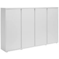SCHUHSCHRANK  in 192,7/120/33,8 cm  - Weiss/Alufarben, Modern, Holzwerkstoff/Kunststoff (192,7/120/33,8cm) - Xora