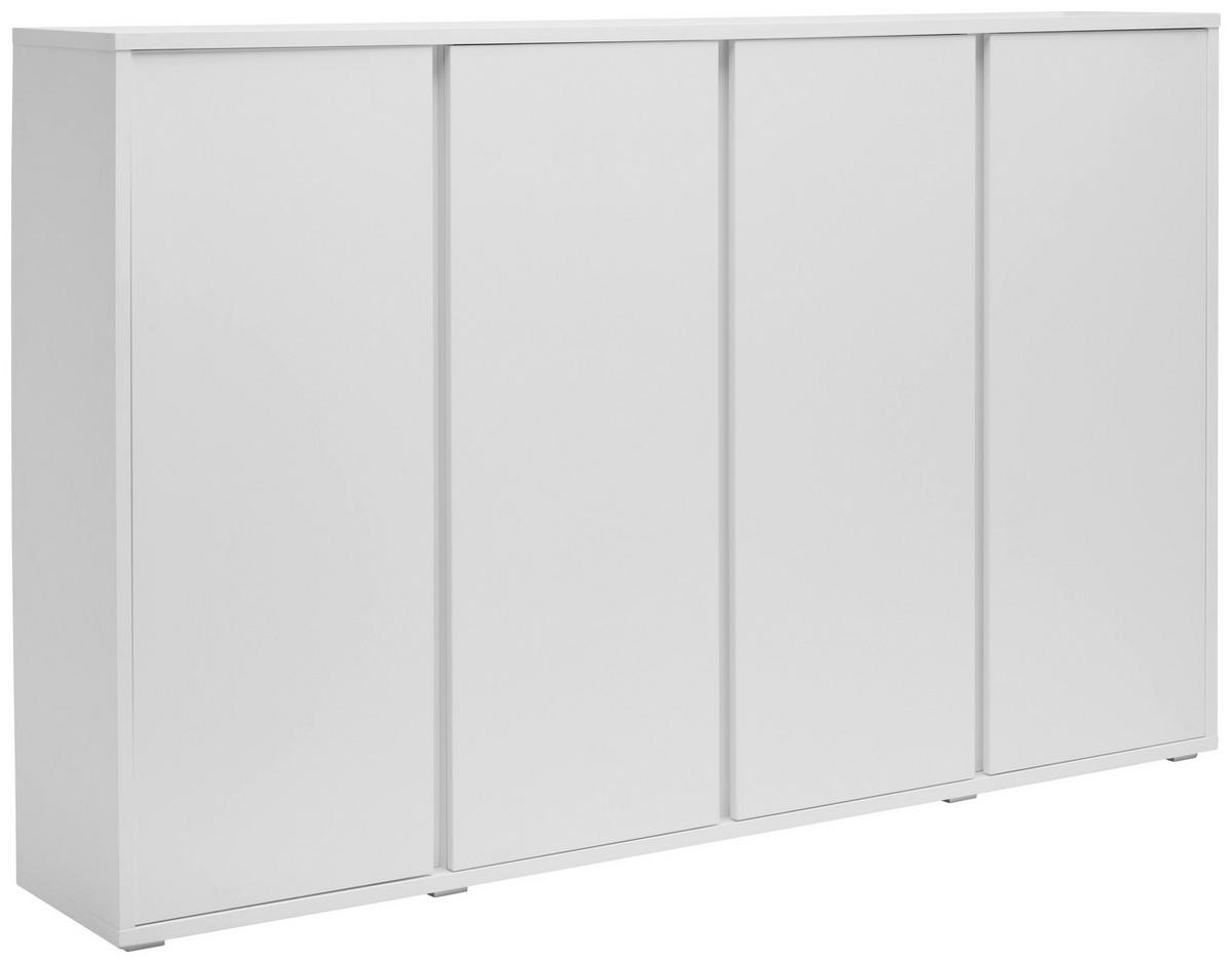 SCHUHSCHRANK  in 192,7/120/33,8 cm  - Weiss/Alufarben, Modern, Holzwerkstoff/Kunststoff (192,7/120/33,8cm) - Xora