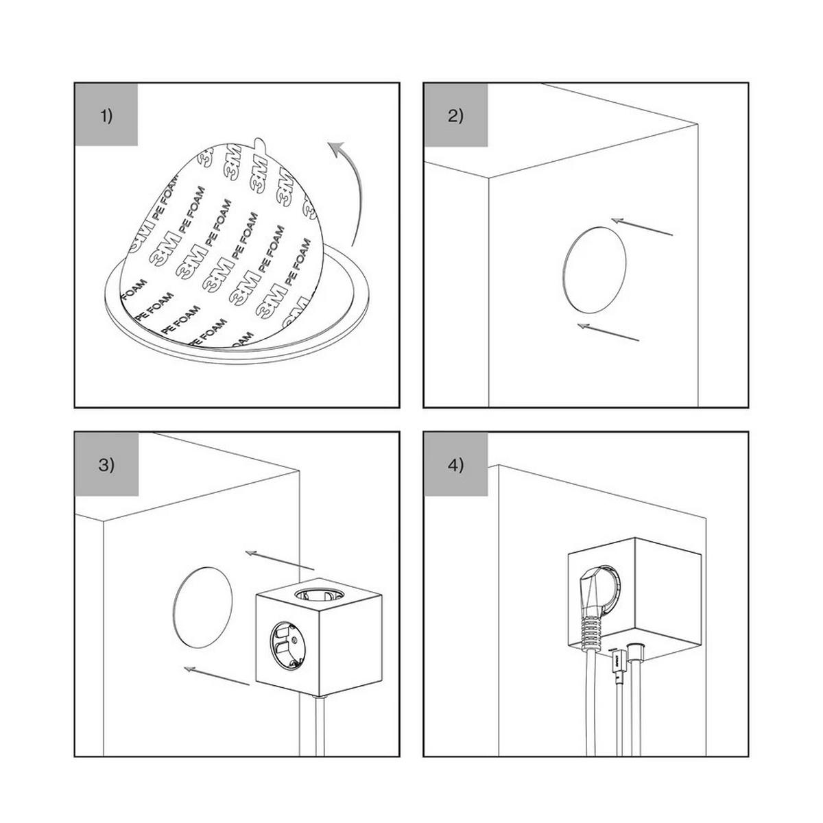 STECKDOSENWÜRFEL - Weiß, Basics, Kunststoff (7,6/7,6/7,6cm) - AVOLT