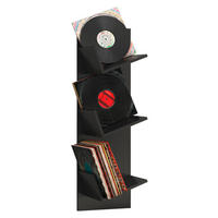 SCHALLPLATTENREGAL Schwarz  - Schwarz, KONVENTIONELL, Holzwerkstoff (33/106,5/25,6cm) - MID.YOU
