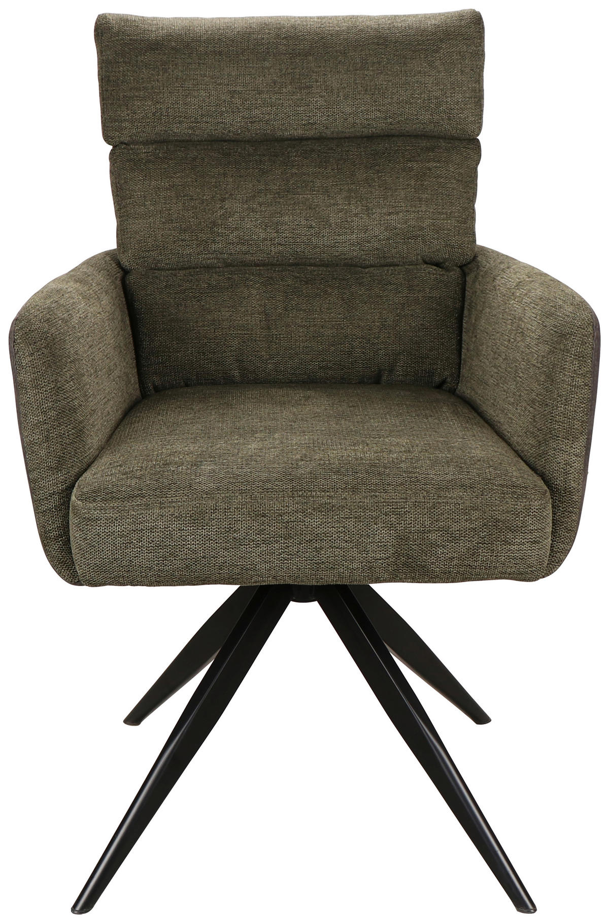 ARMLEHNSTUHL  in Eisen Leinenoptik  - Anthrazit/Schwarz, Design, Textil/Metall (60/91/67cm) - Novel