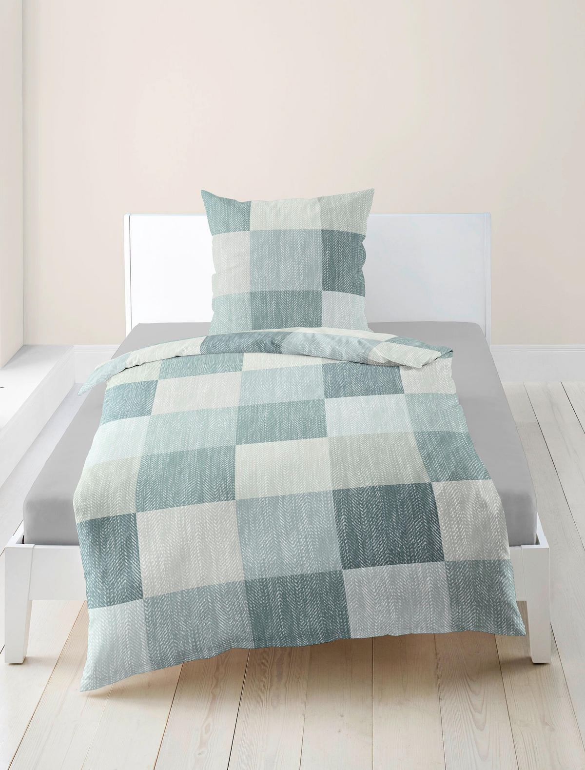 BETTWÄSCHE 2-teilig 135/200 cm  - Graugrün, Design, Textil (135/200cm) - Bierbaum