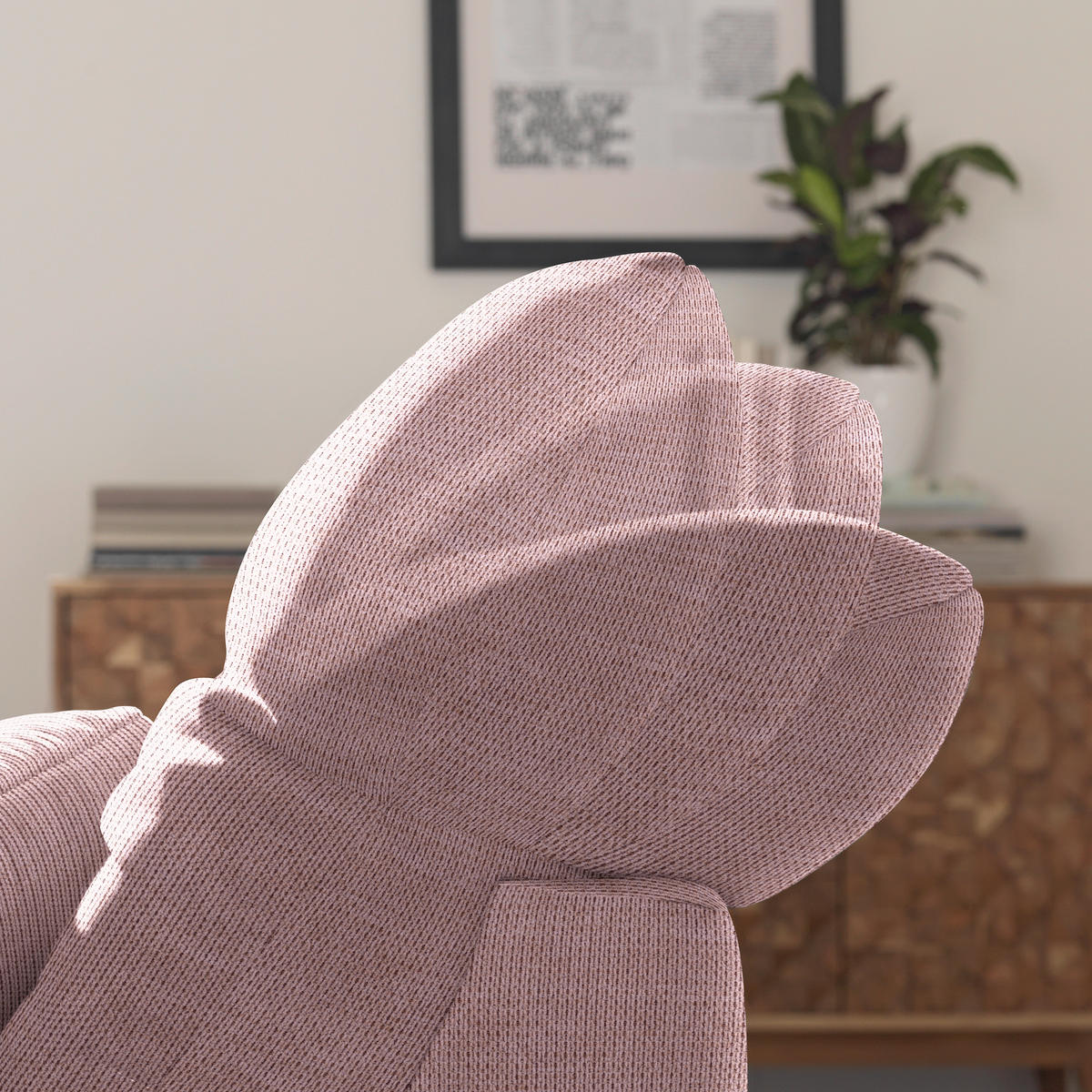 ECKSOFA in Mikrofaser Altrosa  - Chromfarben/Altrosa, Design, Textil/Metall (180/265cm) - Carryhome