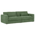 BIGSOFA Cord Olivgrün  - Schwarz/Olivgrün, KONVENTIONELL, Kunststoff/Textil (260/66/115cm) - Carryhome