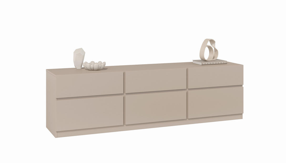 LOWBOARD  in 179,9/52,3/40 cm  - Taupe, Design, Holzwerkstoff (179,9/52,3/40cm) - MID.YOU