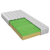 KALTSCHAUMMATRATZE 140/200 cm, Höhe ca.: 18 cm, H2 + H3 = mittel + fest, 7-Zonen - Weiß, Basics, Textil (140/200cm) - Boxxx