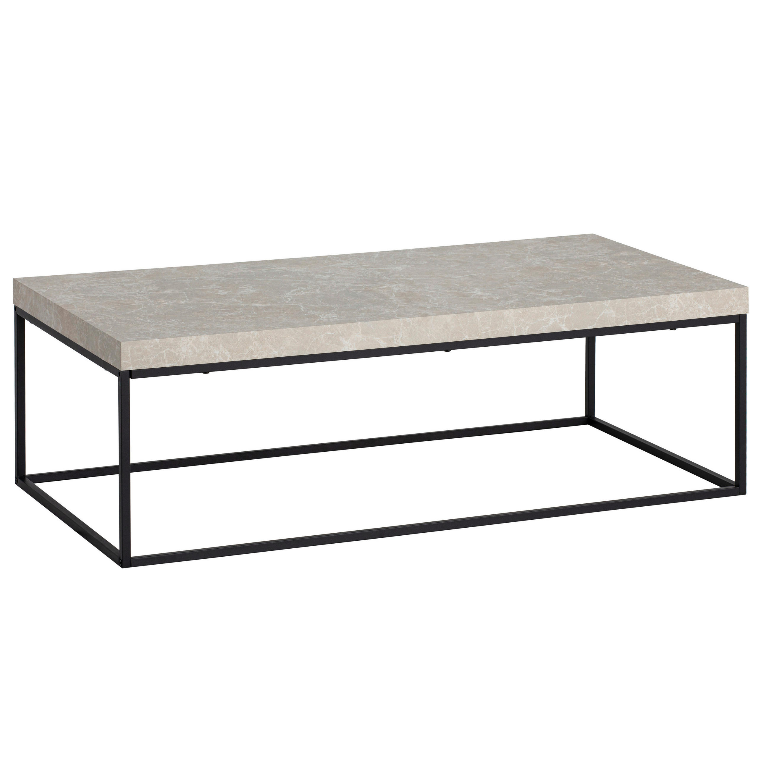 SOFFBORD i trämaterial 120/60/38 cm  - sandfärgad/svart, Design, metall/trämaterial (120/60/38cm) - Livetastic