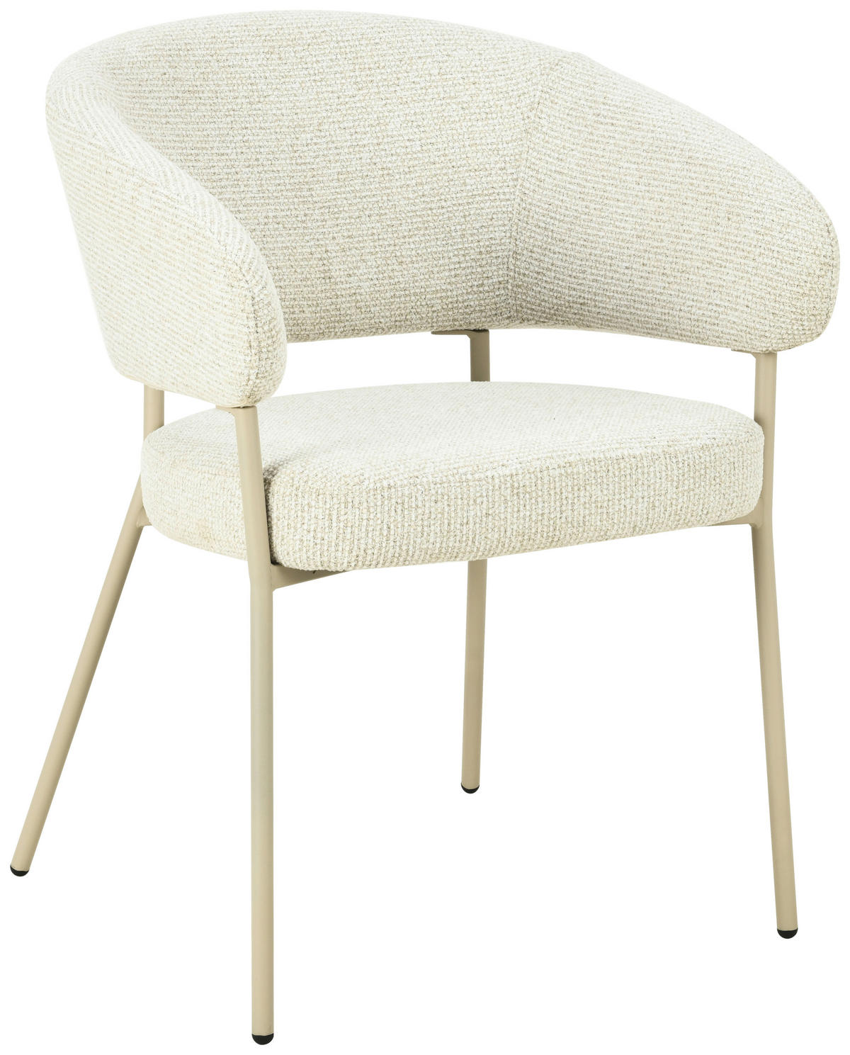 ARMLEHNSTUHL   Leinenoptik  - Beige, Design, Textil/Metall (60/81/62cm) - Carryhome