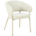 ARMLEHNSTUHL   Leinenoptik  - Beige, Design, Textil/Metall (60/81/62cm) - Carryhome