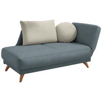 RÉCAMIERE in Flachgewebe Blau  - Blau/Beige, Design, Holz/Textil (205/87/94cm) - Bali