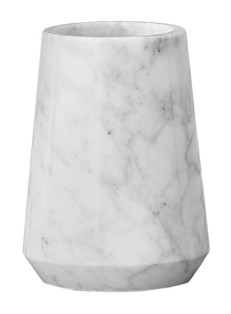 ZAHNPUTZBECHER  - Weiß, Basics, Stein (8,6/10cm) - Kleine Wolke