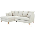 ECKSOFA in Cord Naturfarben  - Eichefarben/Naturfarben, MODERN, Holz/Textil (284/162cm) - Carryhome