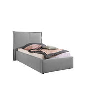 POLSTERBETT 100/200 cm,  in Grau,  - Schwarz/Grau, MODERN, Kunststoff/Textil (100/200cm) - Livetastic