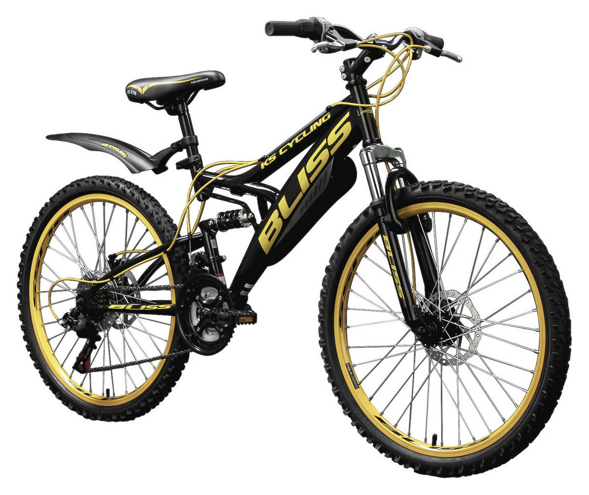 KINDERFAHRRAD 24 Zoll  - Gelb/Schwarz, Basics, Metall (180/70/80cm) - Atrigo