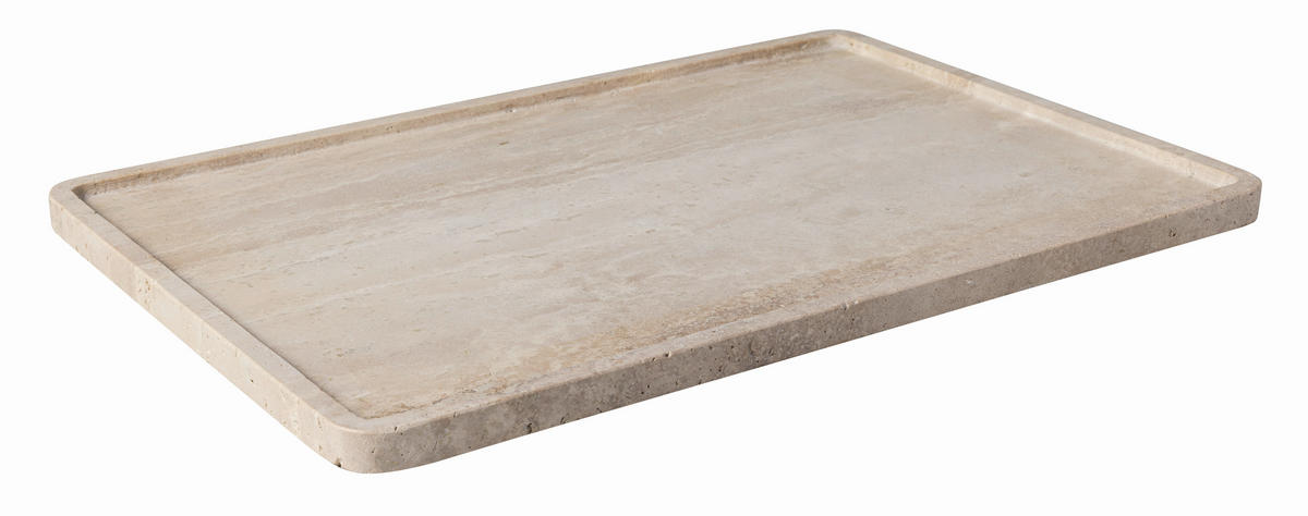 SERVIERPLATTE Manufacture Travertine    40,50/28,20/1,70 cm  - Sandfarben, KONVENTIONELL, Stein (40,50/28,20/1,70cm) - Villeroy & Boch