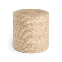 POUF Looma Struktur Uni 40/40/40 cm  - Goldfarben, Basics, Textil (40/40/40cm) - Hanse Home