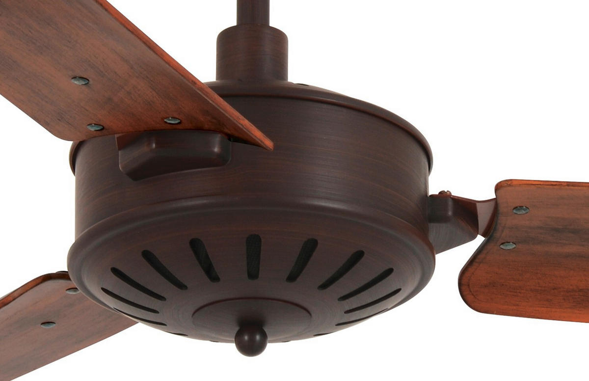 DECKENVENTILATOR 142/35 cm   - Braun/Bronzefarben, Basics, Kunststoff/Metall (142/35cm) - P & B