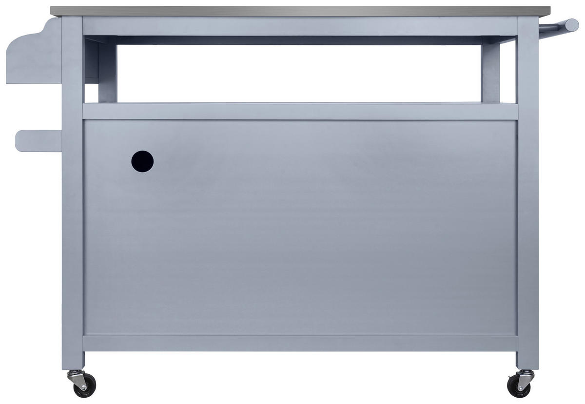 KÜCHENINSEL   in Grau, Edelstahlfarben  - Edelstahlfarben/Silberfarben, Basics, Holzwerkstoff/Metall (110/127/89/53cm) - MID.YOU