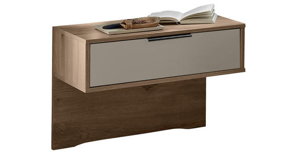 BETTANLAGE 180/200 cm  in Eichefarben, Sahara  - Eichefarben/Sahara, MODERN, Holzwerkstoff/Textil (180/200cm) - Venda