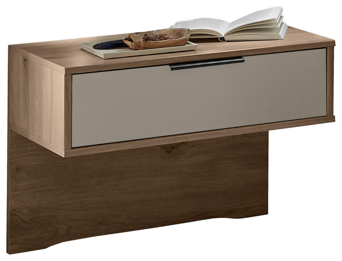 BETTANLAGE 180/200 cm  in Eichefarben, Sahara  - Eichefarben/Sahara, MODERN, Holzwerkstoff/Textil (180/200cm) - Venda