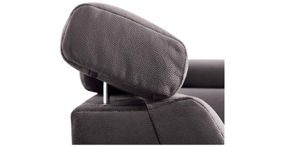ECKSOFA Grau Samt - Chromfarben/Grau, KONVENTIONELL, Textil/Metall (206/271cm) - Carryhome