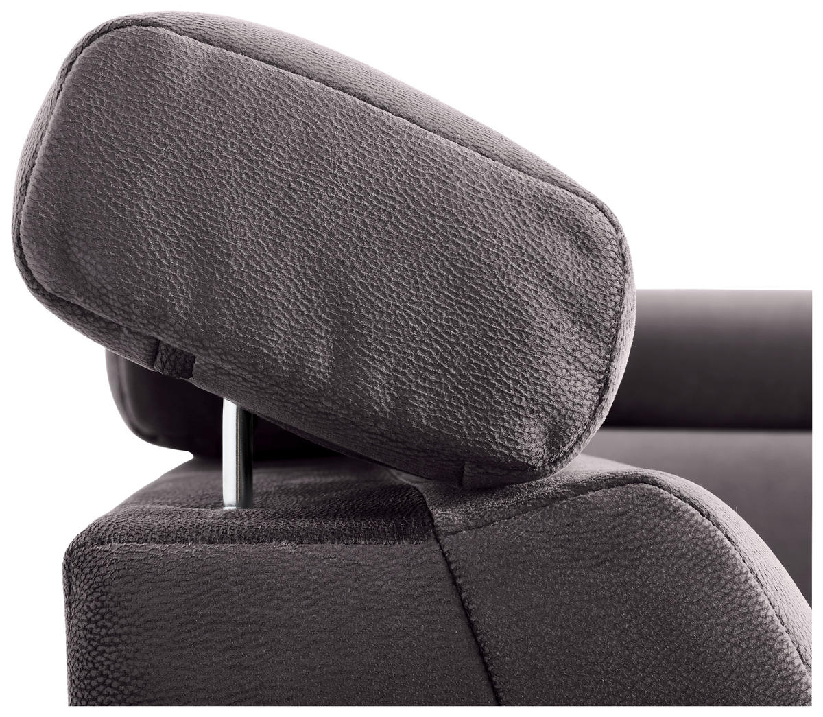 ECKSOFA in Samt Grau  - Chromfarben/Grau, Konventionell, Textil/Metall (206/271cm) - Carryhome