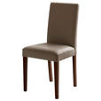 STUHL  in Lederlook Textil  - Buche Kolonial/Cappuccino, KONVENTIONELL, Holz/Textil (44/92/57cm) - Carryhome
