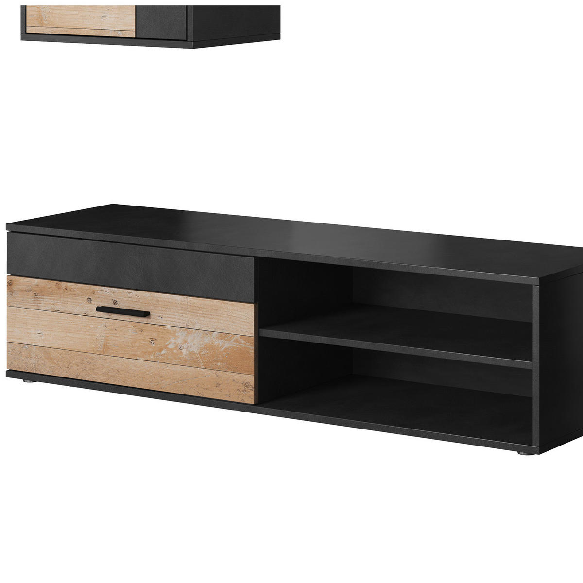 WOHNWAND  in Naturfarben  190/150/40 cm  - Anthrazit/Naturfarben, MODERN, Holzwerkstoff/Kunststoff (190/150/40cm) - P & B