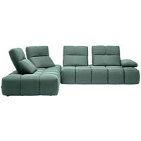 ECKSOFA in Struktur Hellblau  233/313 cm  - Schwarz/Hellblau, Design, Kunststoff/Textil (233/313cm) - Emilio Belluti