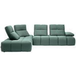 ECKSOFA in Struktur Hellblau  233/313 cm  - Schwarz/Hellblau, Design, Kunststoff/Textil (233/313cm) - Emilio Belluti