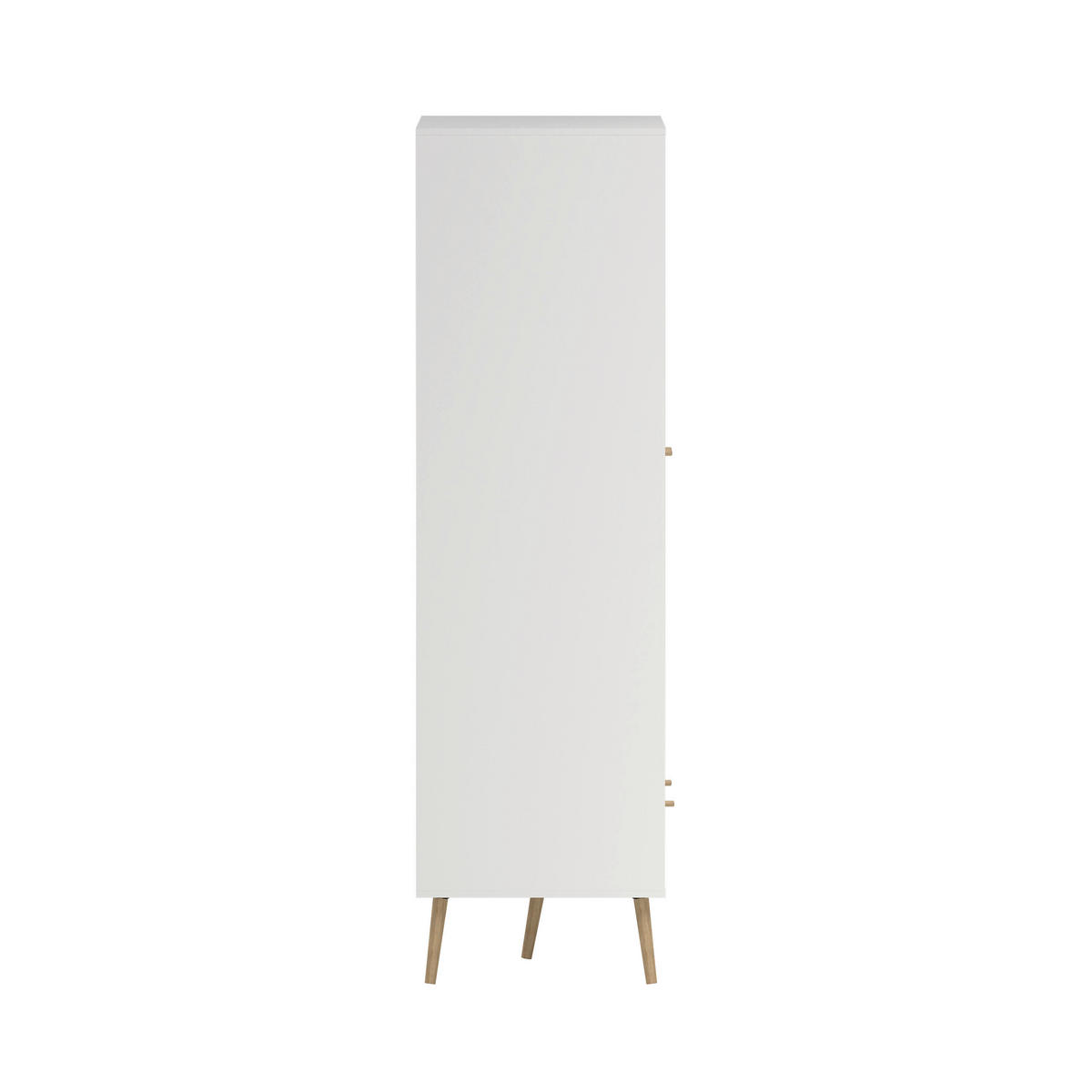 ŠATNÍ SKŘÍŇ S OTOČNÝMI DVEŘMI, bílá, 98,7/200,1/58,1 cm - bílá/barvy dubu, Design, dřevo/kompozitní dřevo (98,7/200,1/58,1cm) - Livetastic
