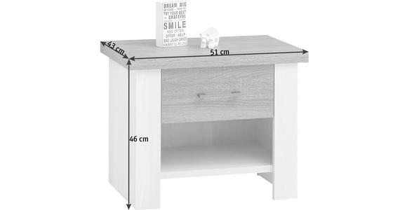 NACHTSCHRANK 51/46/43 cm - Trüffeleichefarben/Graphitfarben, LIFESTYLE, Holzwerkstoff/Metall (51/46/43cm) - Carryhome